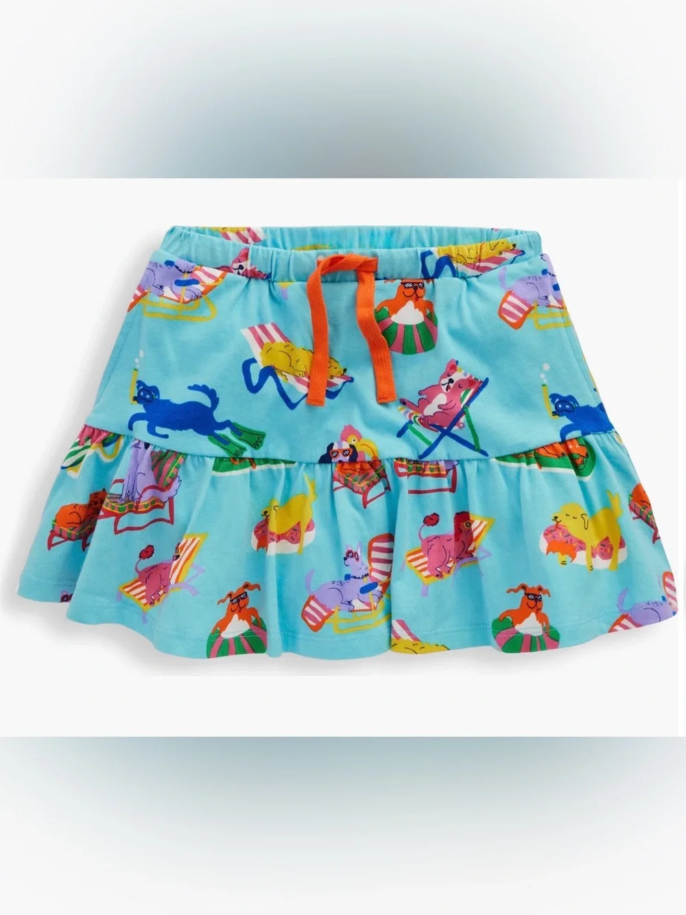 Mini Boden Kids' Tiered Balloon Jersey Skort, sz 4-5Y